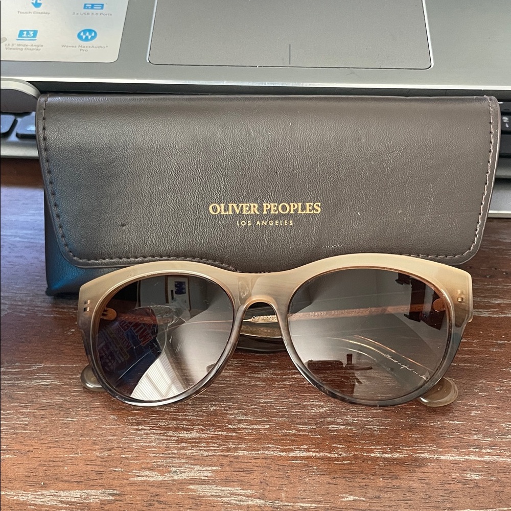 Oliver Peoples OV5208 S Mande brown fade Sunglasses with logo case 55-17-140
